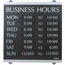 U.S. Stamp & Sign Century Business Hours Sign