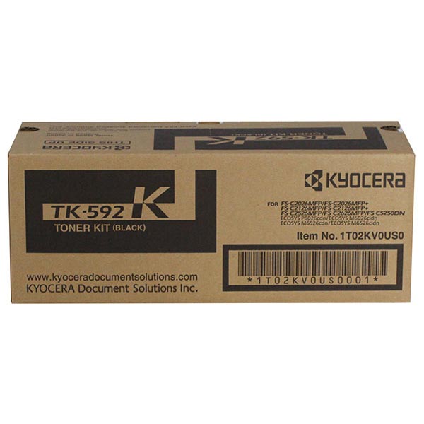 Kyocera Mita 1T02KV0US0 (TK-592K) Black OEM Toner Cartridge
