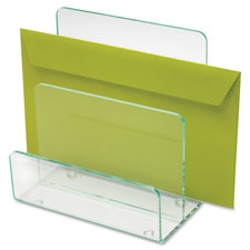 Lorell Acrylic Transp. Green Edge Mini File Sorter