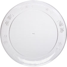 WNA Comet 6" Floral Rim Disposable Clear Plate