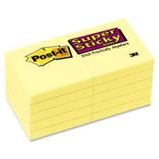 3M Post-it Super Sticky Canary Yellow Pads