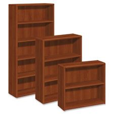 HON 10700 Srs Cognac Lam. Fixed Shelves Bookcase
