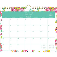 Blue Sky Peyton Floral Academic 11x9 Wall Calendar