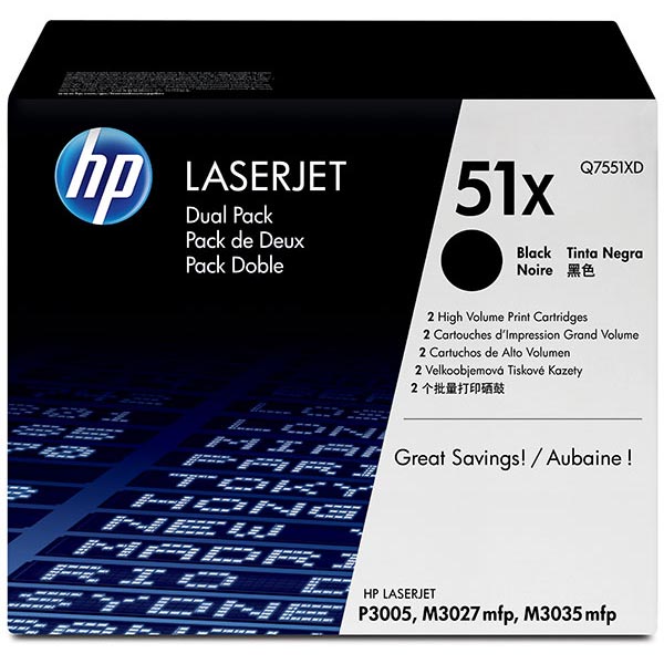 HP Q7551XD (HP 51X) Black OEM Print Cartridge