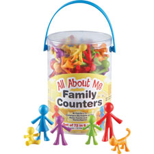 Learning Res. All About Me Family Counters Set