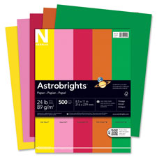 Astro Paper, 24 Lb, 8-1/2"x11", 500/RM, YW/OE/VT/GN/FU