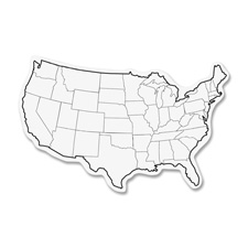 Chenille Kraft Large USA Maps Whiteboard