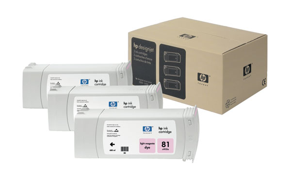 HP C5071A (HP 81) Light Magenta OEM Dye (3-Ink Multipack)