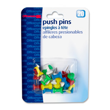 Officemate Clear Push Pins