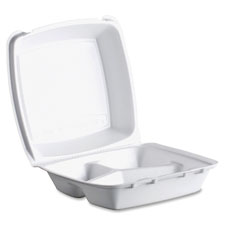 Dart 3-compartment Foam Container