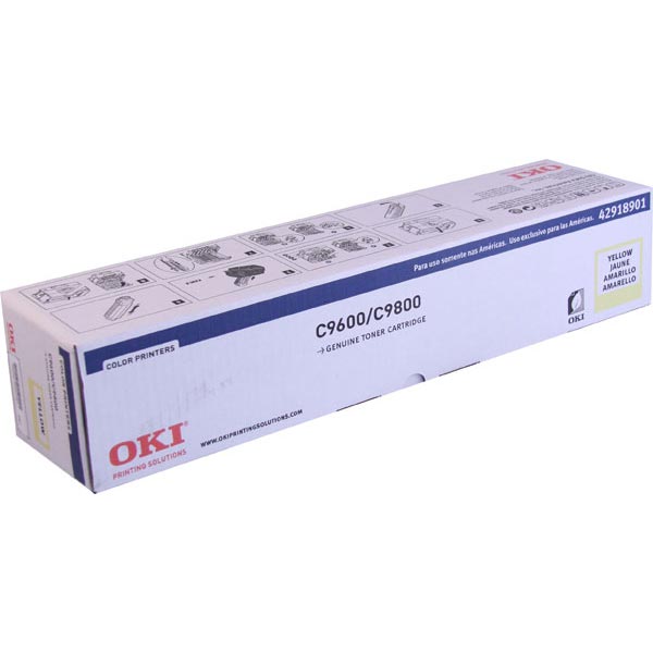 Okidata 42918901 (Type C7) Yellow OEM Toner Cartridge