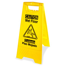 Genuine Joe Universal Bilingual Wet Floor Sign