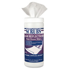 ITW Scrubs Clear Reflections Glass Cleaner Wipes