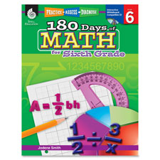 Shell Education 180 Days of Math for 6th Grd Book