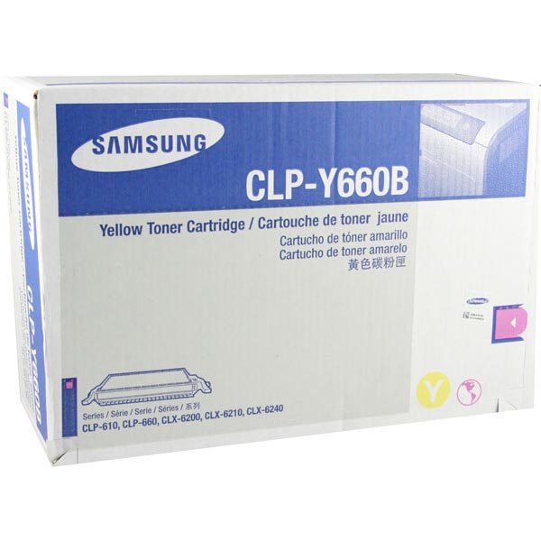 Samsung CLP-Y660B Yellow OEM Toner Cartridge