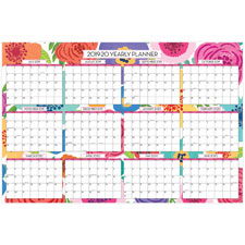 Blue Sky Mahalo Floral Laminated Wall Calendar