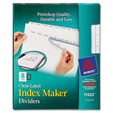 Avery Index Maker Copier Clear Label Dividers