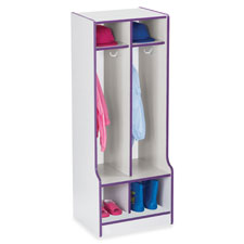 Jonti-Craft Rainbow Double Coat Hooks Step Locker