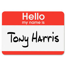 Avery Border Print/Write Hello Name Badge Labels