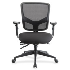 Lorell Mesh Back/Fabric Seat Exec Mid-back Chair