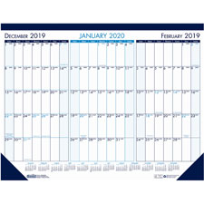 Doolittle 3-month View Monthly Desk Pad Calendar