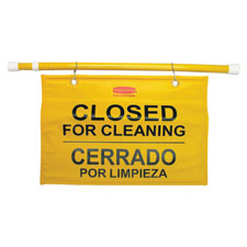 Rubbermaid Comm. Closed/Cleaning Safety Sign