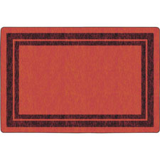 Flagship Carpets Double Dark Tone Border Red Rug