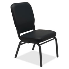 Lorell Vinyl Armless Oversized Stack Chair