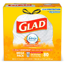 Clorox Glad Aloha Scent 13-gal Kitchen Trash Bags