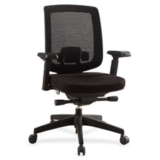 Lorell Mid-Back Mesh Chair w/Adjustable Arms