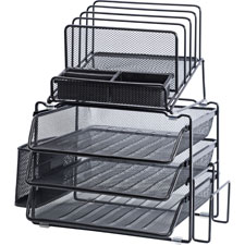 Lorell Divided 4-tier Desktop Organizer