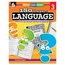 Shell Education 180 Days/Language 3rd-grade Book