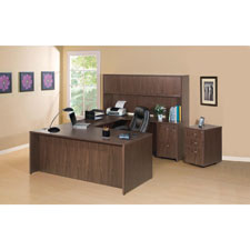 Lorell Walnut Laminate Office Desking