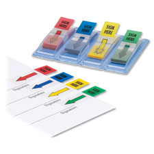 Flags in Dispenser,"Sign Here",1/2"x1-3/4",140/PK,Assorted