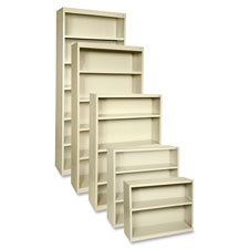 Lorell Fortress Series Putty Steel Bookcase