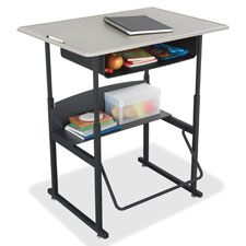 Safco 36" Adj-ht Stand-Up Book Box Student Desk