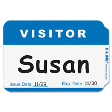 C-Line Adhesive Visitor Name Badges