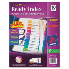 Avery Extra Wide Customizable TOC Dividers