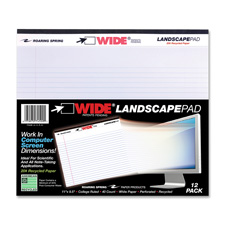 Roaring Spring Wide Landscape White Writing Pads