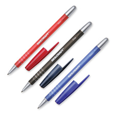 SKILCRAFT Rubberized Barrel Ballpoint Stick Pens