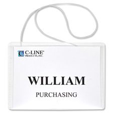 C-Line Hanging Style Name Badge Holders