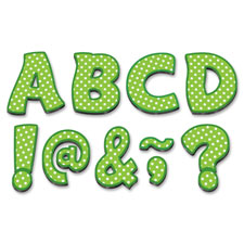 Teacher Created Res. Lime/Dots 3" Magnet Letters