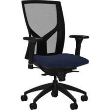 Lorell High-Back Mesh Chairs w/Fabric Seat