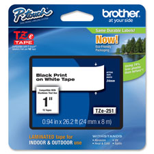 Brother P-touch TZe 1" Laminated Tape Cartridge