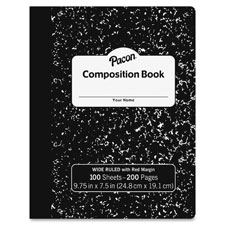 Pacon Marble Hard Cover Wide Rule Composition Book